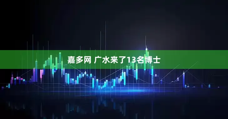 嘉多网 广水来了13名博士